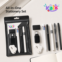 KAIX Ensemble de papeterie en gros à prix abordable : Crayon, Gomme, Stylo gel, Stylo marqueur acrylique, Ensemble de papeterie mixte pour enfants et filles
