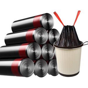 Đen Heavy Duty dây rút dùng một lần Túi rác cuộn, Thùng rác nhựa túi rác, tái chế túi rác bán buôn - Product Image 6