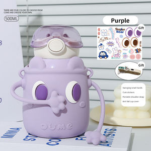 Regalos Originales <span class=keywords><strong>Kawaii</strong></span> para Niños y Niñas, Vaso Térmico de Acero Inoxidable 316 de 500 ml, Portátil, para Estudiantes, con Pajita - Product Image 5