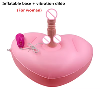 Aufblasbares Herzförmiges Kissen mit Dildo-Einsatz Weiblicher Masturbator Einfach zu Lagern und zu Reinigen Sex-Möbel Erwachsenen-3P-Spielzeug