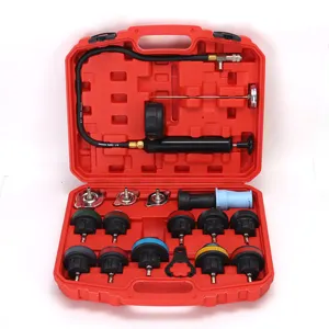 18 Pieces Water Tank Leak Detector Car Universal Radiator Pressure Tester Cooling System Pressure Test Kit