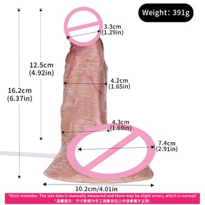 Realistic Squirting Ejaculating Silicone Adult Toy <b>Dildo</b> Large Butt Plug with Strong Hands-Free Suction Cup for Adult Women - Product Image 6