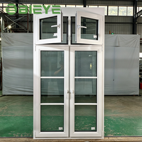 Fenêtre en bois recouvert d'aluminium à haute performance d'isolation thermique pour projet de construction résidentielle de villa de luxe