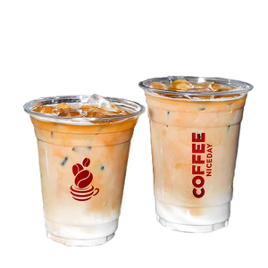 Gobelet personnalisé en plastique PET transparent à paroi simple, écologique, de qualité alimentaire, jetable, 16 oz, imprimé en sérigraphie, logo personnalisé - Product Image 1