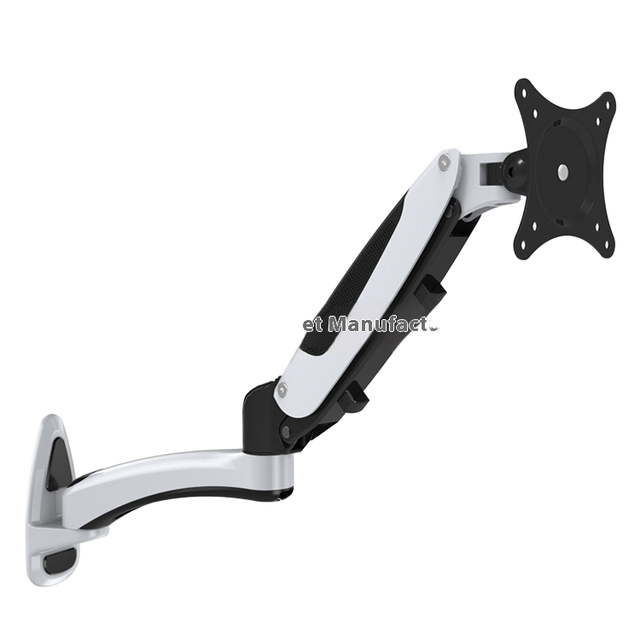GM112W Wall-Mounted Computer Monitor Arm Stand 90 Degree Tilt Supports Screens up to 32 Inches Air Pressure Product in Stock