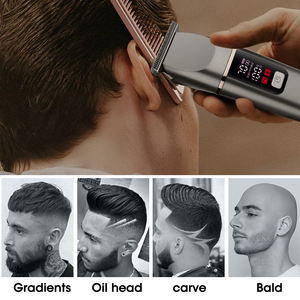 Resuxi JK-809 pria, pemangkas perawatan rambut elektrik tampilan LCD kecil kuat untuk tukang cukur - Product Image 2