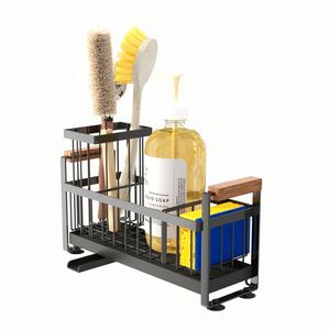 3-In-1 Stainless Steel Soap Dispenser Kitchen Hardware Sink <b>Shelf</b> Sponge Holder Kitchen Sink Caddy for Kitchen Accessories - Product Image 4
