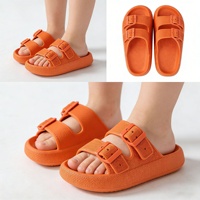 Sandales à double bride pour enfants, mignonnes, à plateforme, à bout ouvert, tongs tendance, respirantes, imperméables, style décontracté d'été