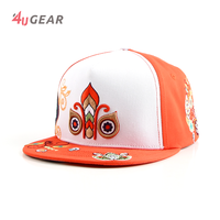 4UGEAR topi Baseball logo bordir Gorras kustom topi bisbol 5 Panel 4U topi Snapback olahraga topi dengan logo kustom