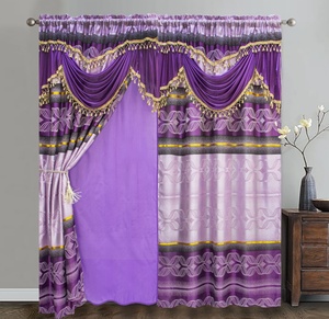 Juego de Paneles de Cortina Blackout de Lujo para Ventana de Dormitorio, Diseño Nuevo en Jacquard Listo para Colgar con Ceneefa de Cascada Incorporada para Decoración del Hogar - Product Image 5