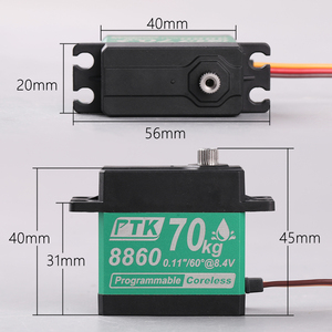 PTK 8860 ฟันสแตนเลส 70 กก. โมเดลรถยนต์แรงบิดสูง โมเดลปีกคงที่ความเร็วสูง - Product Image 2