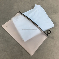 Emballages en plastique biodégradable givrés personnalisés, sacs à fermeture éclair, sacs à fermeture éclair pour t-shirts, maillots de bain, avec logo