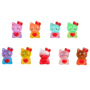 Lanshuo Resin Miniature Kt Cat Ornaments Colorful Animal Shape 3D Decor For Home Desktop <b>Car</b> <b>Decoration</b> - Product Image 4