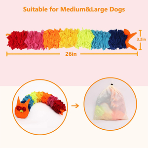 Jouet interactif de distribution de friandises pour chiens et chiots, tapis de renifflement en forme de serpent arc-en-ciel pour la recherche de nourriture et l'alimentation lente en gros - Product Image 3