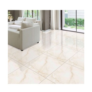 600x600mm Rustic Design Ceramic Floor Tiles Flowers Plants Texture <b>Matte</b> Finish Non-Slip for Exterior Use Villa Office Building - Product Image 1