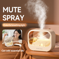 Mini Diffuseur d'Huiles Essentielles Paysage 250ml, Humidificateur d'Air Électrique de Bureau à Brume Froide, Veilleuse Colorée pour la Maison