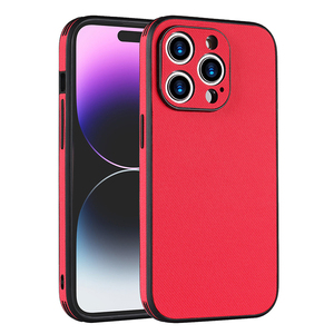Étui de téléphone en <span class=keywords><strong>cuir</strong></span> texturé anti-chute de style professionnel uni pour <span class=keywords><strong>iPhone</strong></span> - Product Image 5