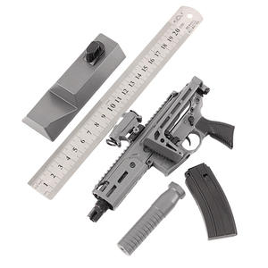 Pistolet jouet en métal modèle MCX AK47 AR15 <span class=keywords><strong>SIG</strong></span> balles à éjection amovibles gris garçons cadeaux usine - Product Image 2