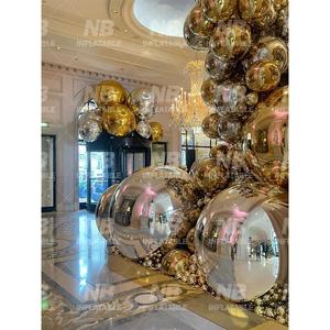 Hot Sale Golden Double Layer PVC Metallic Waterproof Balloons Shiny Inflatable <b>Mirror</b> <b>Ball</b> 3-Year Warranty for Decorative Custom - Product Image 1