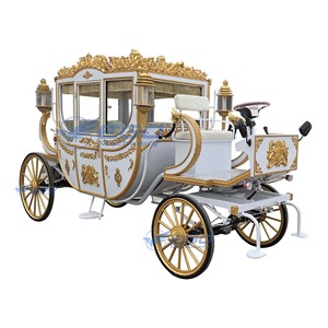 Chariot de mariage électrique simple, sans chevaux, pour la visite touristique, chariot de mariage royal électrique à double fonction pour l'extérieur, à vendre - Product Image 2