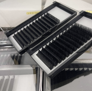 Extensiones de Pestañas Rusas de Cachemira Negro Mate, Bandejas de Volumen, Suministros de Seda PBT Coreana, Extensiones de Pestañas al por Mayor, Libres de Crueldad Animal - Product Image 1