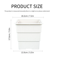 Pots de fleurs carrés légers de style moderne, de haute qualité, avec trou de drainage, en matériau PP durable, pour jardin suspendu et pépinière