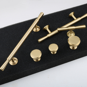 Leicht Luxuriöser Stil Goldene Polierte Messing-Küchenschrankgriffe Moderne Minimalistische Möbel Kleiderschrank Schublade Türgriffe Knöpfe - Product Image 2