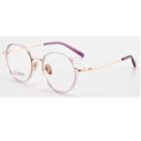 Gafas RS7604 Disponibles, Monturas Ópticas Redondas de Titanio, Diseño de Gafas Ópticas con Protección Contra Luz Azul