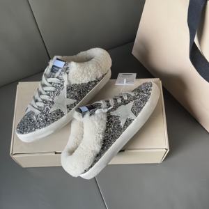 Scarpe Casual Basse Eleganti <span class=keywords><strong>Argento</strong></span> Glitterato con Tomaia in Tessuto, Decorazioni a Stella e Chiusura con Lacci - Product Image 6