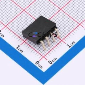 HX PM2.54-1x4P WC-Y Pin Socket Bent Lead Through Hole,P=2.54mm Connector 1x4P 2.54mm Square Hole Right Angle Insert - Product Image 2