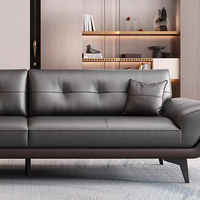 Ensemble de canapés sectionnels modernes et minimalistes en cuir PU - Canapé de bureau écologique en éponge haute densité pour salon