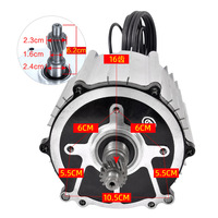 Moteur à aimants permanents à courant continu différentiel central 60v 72v 1800w pour tricycle