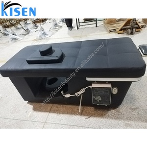 Kisen Good Design Shampoo <b>Bed</b> Massage Table <b>Space</b>-<b>saving</b> Salon Furniture Special Design Surface Slides Electrically - Product Image 2