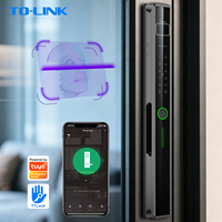 Cerradura Digital Inteligente Tolink Tuya Wifi 6085 con Huella Dactilar, Bluetooth, Reconocimiento Facial 3D, de Aluminio, Deslizante, para el Hogar