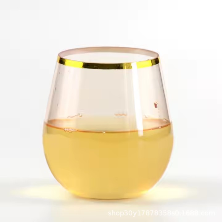 Vaso dorado transparente de 12oz-350