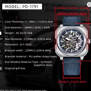 PAGANI DESIGN PD-1820 43MM Men's <b>Watch</b> Luxury Sapphire Stainless Steel Men's Mechanical Automatic <b>Watch</b> Waterproof 100 Meters - Product Image 5