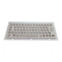 Clavier usb métallique industriel en acier inoxydable étanche IP65 clavier d'ordinateur filaire pour windows ce