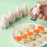 Nieuwe fruit- en groentesnijderset, mini koekjes- en fruitsnijders van roestvrij staal voor bento lunch, sandwiches, kaas, bakken