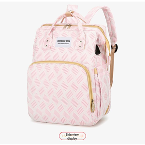 Sac à dos pour maman avec fermeture éclair, chargement USB, isolation pour biberon, rangement pour poussette, couches - Style élégant pour femme <span class=keywords><strong>mature</strong></span> - Product Image 5