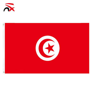 Drapeau de la <span class=keywords><strong>Tunisie</strong></span> en gros Nuoxin, 3x5 pieds, articles imprimés personnalisés pour la fête nationale, drapeau tunisien - Product Image 1