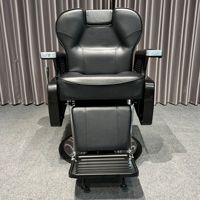 Fauteuil de Barbier Hydraulique avec Châssis Épaissi, Revêtement Rotatif, Base Métallique Style Américain – Mobilier de Salon Professionnel (Direct Usine)