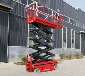 Gunting hidrolik pengangkat langit, perangkat anti-miring 6m 320kg Platform dalam ruangan luar ruangan, angkat gunting mendorong sendiri elektrik - Product Image 1
