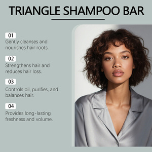 Barre de savon de shampooing naturel fait à la main pour une formule saine de contrôle de l'huile du cuir chevelu et des cheveux avec feuille d'<span class=keywords><strong>Usman</strong></span> et de Platycladus Orientalis - Product Image 4