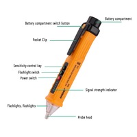 Detector Digital de voltaje CA/CC, probador inteligente sin contacto, lápiz de prueba con Sensor eléctrico de corriente de 12-1000V