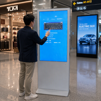 Kiosque publicitaire numérique sur pied HD, totem vertical d'affichage numérique LCD pour intérieur, lecteur multimédia avec prise en charge USB, WiFi et contenu à distance