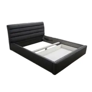 Custom King Queen Double Size Modern Upholstered Wooden BedFrame