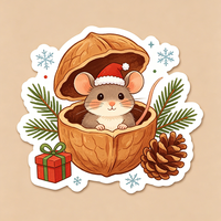 Autocollant décoratif tendance hibou de Noël Haoxuan – Adorable étiquette festive pour emballage cadeau de Noël, décoration de vacances, style hiver