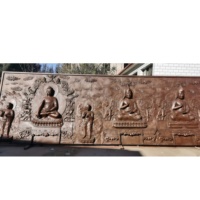 Murs en métal sur mesure de grande taille, plaques et statues en bronze bouddhiste basées sur des designs fournis