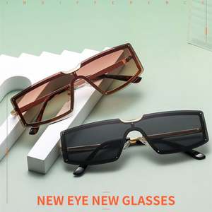 Lunettes de soleil rétro tendance 2025 personnalisables avec logo, monture métallique carrée, style punk, protection UV400, sans monture, œil de chat, pour hommes et femmes - Product Image 6