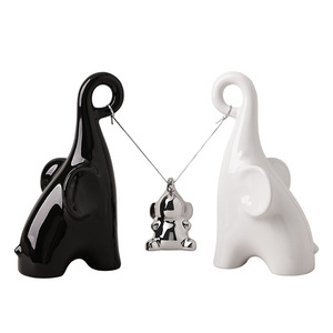 Ornamenti di elefante in ceramica stile moderno luce creativa di lusso casa <span class=keywords><strong>soggiorno</strong></span> TV armadietto del vino decorazione <span class=keywords><strong>regalo</strong></span> animale - Product Image 5